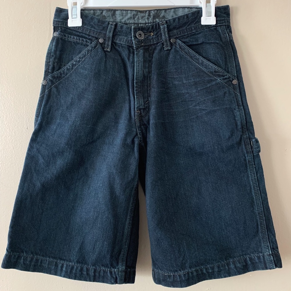 Vintage Levi Jean Shorts Boys 12 Dark Blue